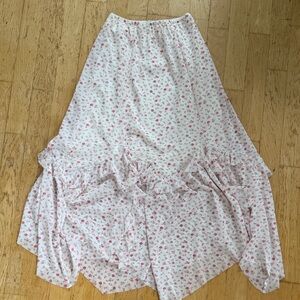 AE Floral Pink Maxi Skirt